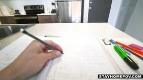 ”Adorable Nanny With Pigtails Kylie Quinn Takes Care Of This Stud's Needs”