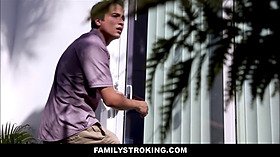 Hot ebony teenager step sister in law Demi Sutra and her white y. step step-brother screw in front of s. dad after they coming home late