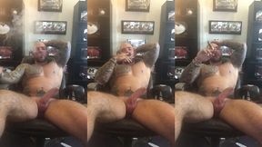 jason collins cigar smoking with a raging hard-on!