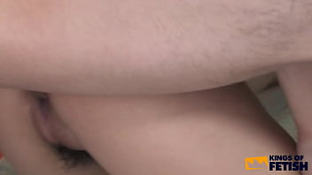 Japanese babe gets her bush screwed and creampied in dirty gangbang