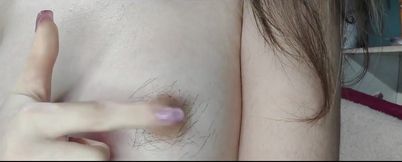 Playing with My Hairy Nipples