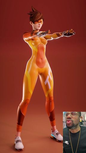 Tracer Exercising Her Slutty Cunt Hole for BBC