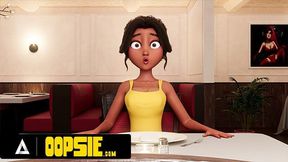 Waitress Gets Mouth And Ass Filled With Cum During Service! 3d Cartoon Porn!