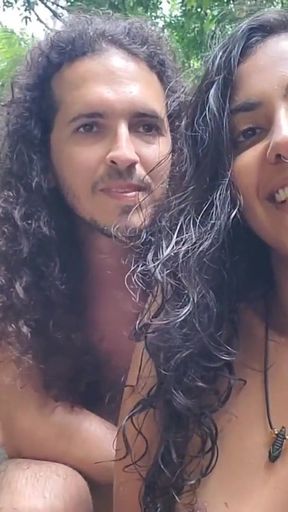 Wild Indian has hardcore sex in a paradise waterfall in the middle of nature   Clip 1