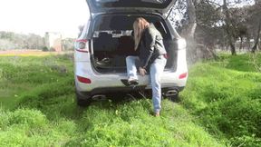 An unsuccessful walk in slippers WMV