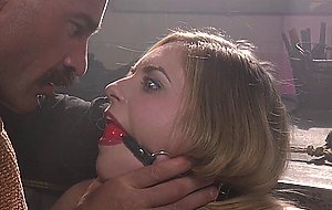 Pawg blonde slave fucked in doggy