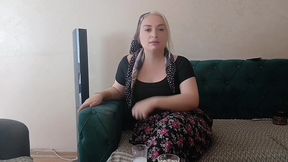turkish woman in a headscarf cheats on her husband.