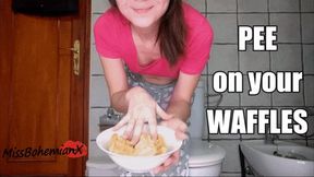 Pee On Your Waffles - Fetish Breakfast - Amateur Urination (WMV)