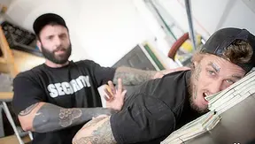 Bo Sinn Creamps Hairy Beefcake Markus Kage - Hot Gay Action!