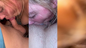 Blowing Bubbles while I throatfuck her