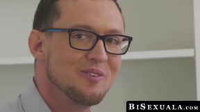BiSexuala.com - Pierce Paris & Wolf Hudson's intense threeway pounding with a hottie