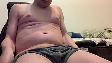 Playing with a toy that leads to ejaculation