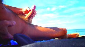 Enjoying on the beach