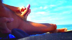 Enjoying on the beach
