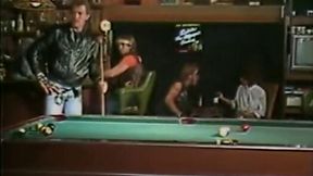 Dirty slut wags her ass standing on a bar counter
