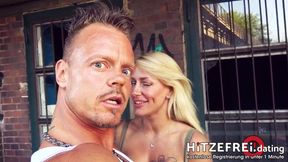 NO INHIBITIONS! Sandy FUCKED hard under old train tracks! HITZEFREI.dating