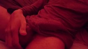 Guy Jerking Off His Big Cock with Loud Moaning Until Huge Cumshot