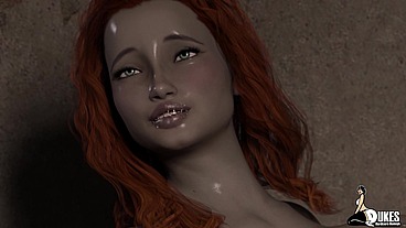 Redhead wife of Warden gets fucked by a black inmate while her husband watches