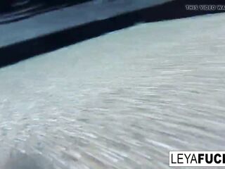 Leya and Lynn have a lesbo romp in a pool
