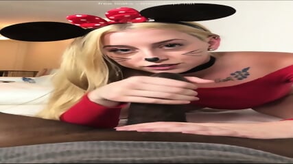 Slutty Minnie Mouse Melody Parker Sucks A BBC