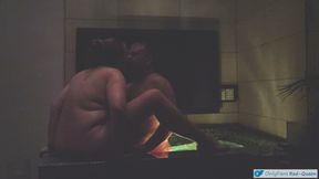 Romantic Anniversary Sex In The Outdoor Balcony Hot Tub Spa Of A Japanese Love Hotel Penthouse in Tokyo.