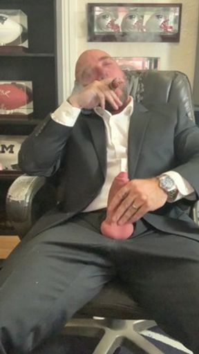 Cigar, Suit, JOI, Masturbation!