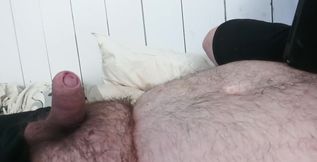 Edging My Ho Smegma Uncut Cock for a Good While 18 Min Before I Shoot a Huge Load on My Hairy Fat Fupa. Watch as I Make Love to