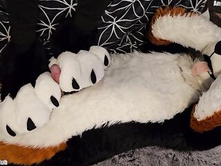 pawslut puppy gets back to back pawjobs with biggest 2nd spunk fountain at the end