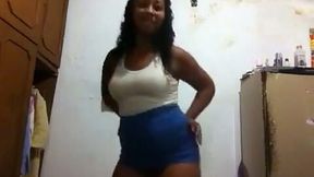 Big and juicy black butt but she is just a teen for now
