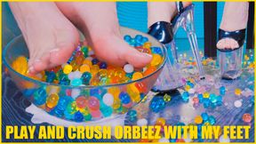 4K Play and crush orbeez with my feet