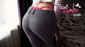 Pawg In Tight Jeans Teasing Pink Thongs Whale Tail