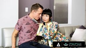 NURUMASSAGE Gorgeous Asian Marica Hase Has Her Tight Pussy Destroyed By Her Client'_s HUGE Cock