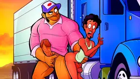 Paying for the Ride: Gay Truck Driver Sex Adventure – BR69 Hentai/cartoon