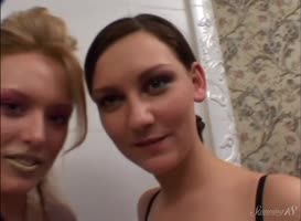 Sultry Brunette Trio Shares One Hung Stud