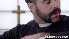 FatherXXX.com - young sinner's church sex punishment by horny priest