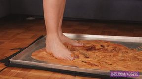 Topless Tall Woman Barefoot Stuck - 4K MP4