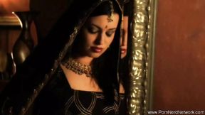 Horny Brunette Girl From India Playing With Her Perfect Body