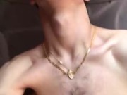 Hot twink boy jerking in caravan