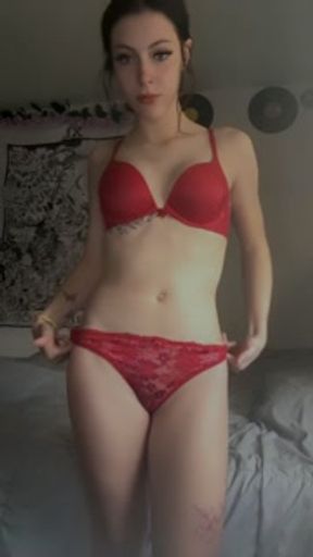 Degrading Strip tease and masturbation