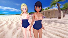 [POV] THREESOME WITH USHIO AND MIO KOFUNE - SUMMER TIME RENDERING PORN