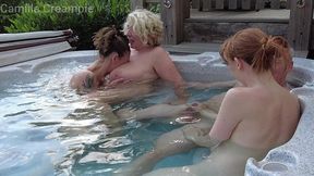 hot tub foursome with katt noir and lily kink