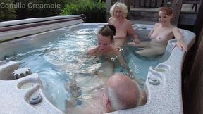 hot tub foursome with katt noir and lily kink