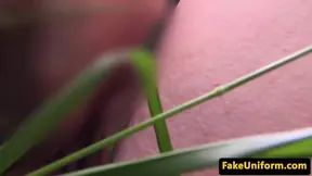 Pussylicked redhead brit cockrides officer