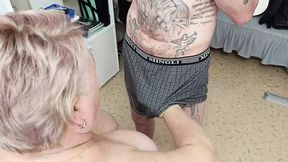 Mom's nasty booty gets pounded &mdash;  ending in a massive creamy cumload