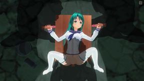 3D HENTAI college girl is serving a sentence in the basement