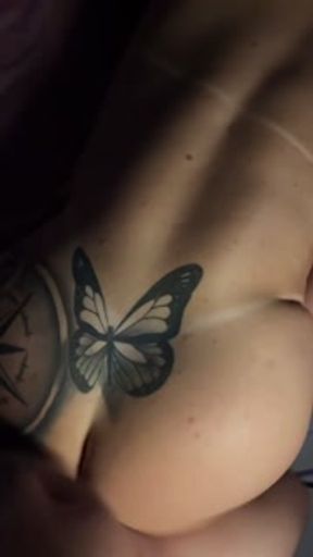 Playing with my husband, he drenched my with milk