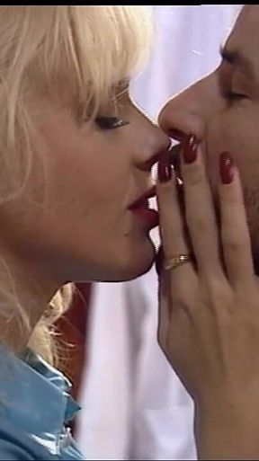 Horny Blonde Was Satisfied as She Was Fucked by Two Big Cocks