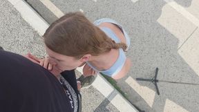 Caught Having Sex on the Highway, Blowjob and Sex