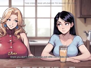 My Fresh Girlfriend Taboo Comics Game Ep.48 Caught by My Father in Law with My Step Mama and GF in the Kitchen!