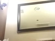 Naughty security gaurd rides dildo and squirts everywhere